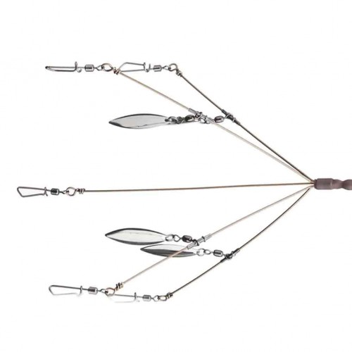 Diamond Baits 4.5 Frenzy Rig 5-Arm Umbrella Rig w/ 4 Nickel Blades